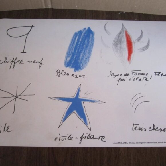 Set of 4 Placemats Barcelona Fundacio Joan Miro 1968 Adondides 1975 - Picture 3 of 5